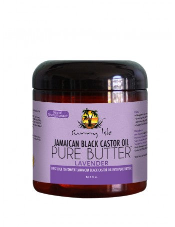 SUNNY ISLE LAVENDER WHIPPED SHEA BUTTER WITH 100% PURE JAMAICAN BLACK CASTOR OIL 8OZ
