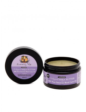 SUNNY ISLE LAVENDER WHIPPED SHEA BUTTER WITH 100% PURE JAMAICAN BLACK CASTOR OIL 4OZ
