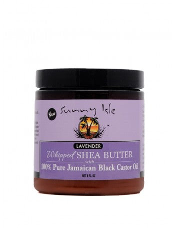 SUNNY ISLE LAVENDER WHIPPED SHEA BUTTER WITH 100% PURE JAMAICAN BLACK CASTOR OIL 8OZ